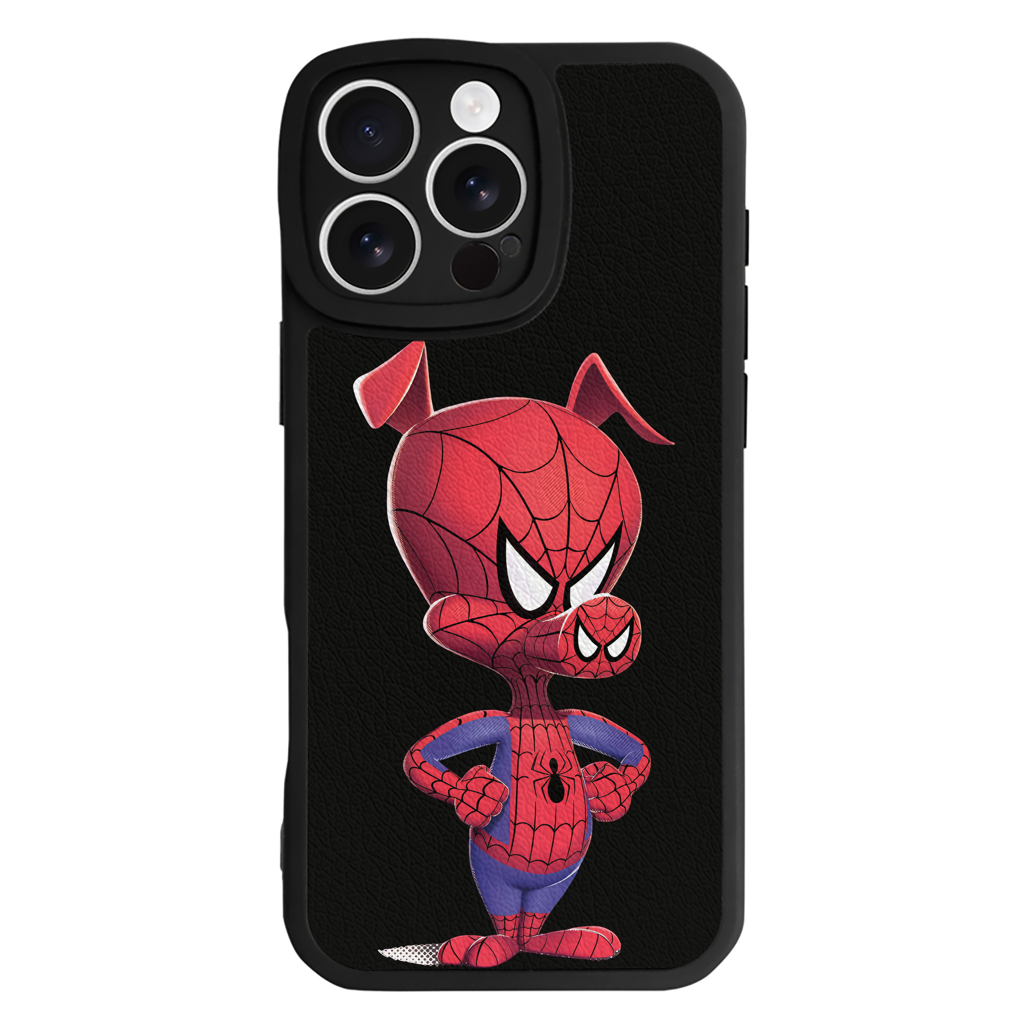 Spider Man スパイダーマン 【iPhone 16シリーズ対応】シリコンスマホケース（レザー調） 材質：シリコン